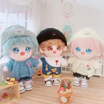 20 cm lutkarska odjeća je Odlična вязаная kapa džemper pribor za lutke za naše generacije Koreja Kpop EXO idol Lutke dar DIY Igračke