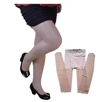 Ženske prozirne čarape s visokim strukom Sjajne Sjajne Čarape velike veličine Plus Klupske plesne hulahopke do bedara, koji tvore hulahopke FX5