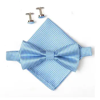 2019 novi muških kravata set tie-leptira maramicu manžete gravata corbatas Džep kvadrat