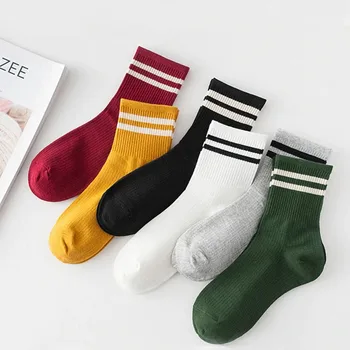 Ženske čarape, Pamuk u ružičastu traku Božićni poklon Klasični Toplo Povremeni nalet Harajuku Zabavne slatka pop-korejski čarape