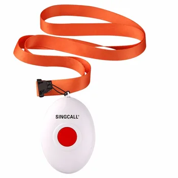 Bežični sustav sestrinstvo SINGCALL, Pager Zdravstveno poziv, gumb za Paniku, Zvono kružnog, Ovalnog oblika sa ogrlicom od APE160