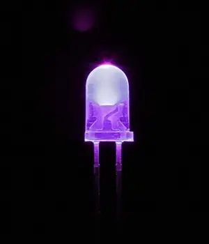100pc F5 5 mm Cijele Ultraljubičasto LED ultraljubičasto svjetlo 390-395 nm Ljubičasta lampa diy elektronika