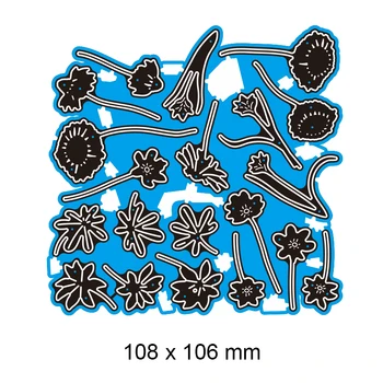 Rezanje marke Telegraf Cvijeće Nove Metalne Šablone DIY Скрап Rezervacija Papirnatih Kartica Izrada Ukrasa 108*106 mm