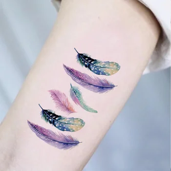 Tijdelijke Tattoo Stickers Mannen Vrouwen Waterdichte Zwarte Tattoo Bloem Rose Vlinder Water Transfer Body Hand Art Tijdelijke