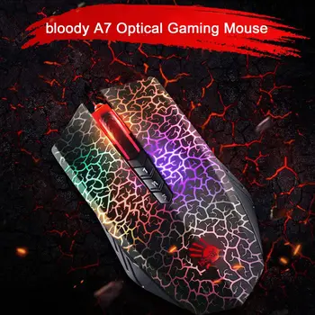 2021 Za Bloody A70 4000DPI USB Optički Gaming Miš sa Šarenim Sjaj Žičani Miš