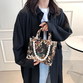 Luksuzni Cvijeće Design Velika torba-тоут za žene 2021 Nova Ženska Moda Trend Marke Izvlačenja Torba za kupovinu na ramenu