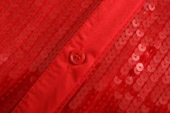 Novi 2022 Za Crvene ženske bluze Modni šljokice Top Ženska odjeća s igle Košulja dugih rukava Korejski Top elegantne Ženske bluze