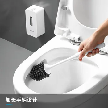 TPR-Četka za wc s dugom ručkom s mekom četkicom Za kupaonice i kuhinje Silikon Set za čišćenje Zidni Novi Alat za wc Arriva