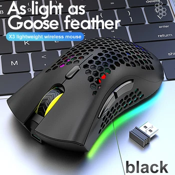Punjiva USB-prijemnik Jednostavno Igraće Bežični Miš RGB Saće Led Miša za Prijenosna računala Desktop PC Računalo Gamer