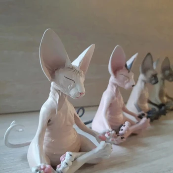 Sfinks Mačka Meditira Collectible Figurice Minijaturni Dekor Ručne izrade Figurica Životinja Toys Model Životinjskih Figura Igračke Kućni dekor