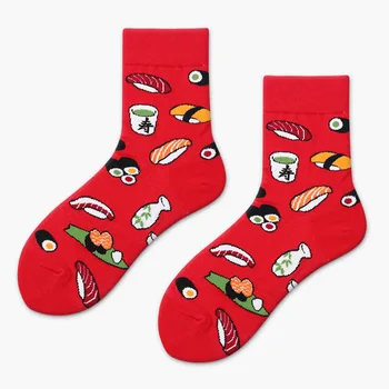 [WPLOIKJD]Zabavne Kreativne čarape za sushi u stilu Харадзюку s cartoonish dizajnom, japanski čarape za posadu, ženske čarape, Novost života, Mujer, Calcetines, Соккен