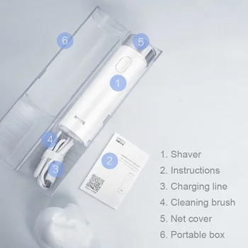 Xiaomi Smate električni aparat za brijanje za muškarce Fleksibilna Britva Suho Vlažno Бритвенный Mašina USB Punjiva IPX7 Vodootporan Oštrica je Praktično Čista