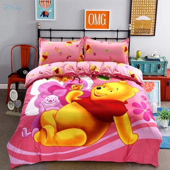 Crtani Disney Winnie Pooh Komplet posteljinu Dječaci Djevojčice Mickey Mouse Deka Krevetu Jastučnicu Dječja posteljina Дропшиппинг