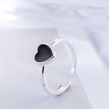Foxanry 925 Sterling srebra Prsten s сердечком ljubavi za žene Parovi Modni Jednostavne Elegantne Dekoracije rođendan Pokloni u rasutom stanju