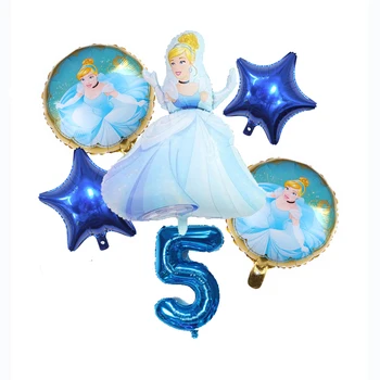 Диснеевская princeza balon od aluminijske folije Set za djevojčice i Djecu ukrasi za rođendan 32-inčni Digitalni je loptu Dječji dar