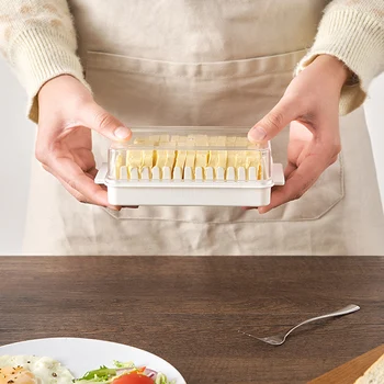 Масленка s poklopcem Prašinu Kutija Za Pohranu Rezanje Prozirni Plastični Kontejner za skladištenje Svježeg sira