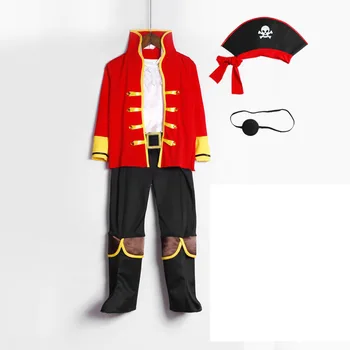Halloween Dječji Elegantan Kostim Kostim Za podnošenje Odijelo Piratskog Lik Dječji Gusarski Kostim