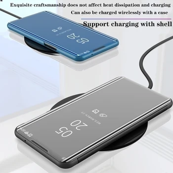Flip torbica za telefon Samsung Galaxy S8 S9 S10 S11 plus A10S A20S F62 M62 S21 FE A32 5 g A10 M10 A11 Luksuzna torbica za telefon s pametnim ogledalom