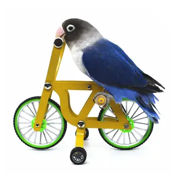 Smiješno Papagaj Bicikl Igračka Ptice Trening Igračke Isporuke Interaktivne Rekvizite Za Kakadu Papagaj Conure Неразлучник Ptica Pribor