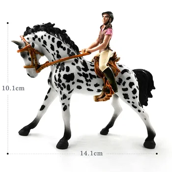 Jahač Na konju Ljudi Konjički Vitez Figurica Poljoprivrednu Životinja Model Home Dekor Minijaturni Pribor Za ukrašavanje Fantastičan Vrt Figurica