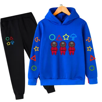 Jesensko-zimske veste i hlače Anime Lignja Igre Za dječake Majica s kapuljačom Dječja Odjeća Dječja odjeća Džemper za trčanje Veste 4-14