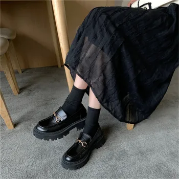 Crna dugačka suknja od tila Ženska elastična suknja s visokim strukom sa volanima Jesenski nadvoji suknja midi Korejski zima bijela suknja-trapeza Kawaii Harajuku