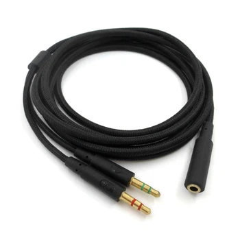3,5 mm 2 u 1 Gaming Slušalice Audio Produžni Kabel Za HyperX Cloud II/Alfa/Temeljena na Let/Osnovne Slušalice Za Računalo Univerzalni
