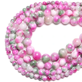 Veleprodaja Prirodni Kamen Ljubičaste Perle od Žada 4 6 8 10 12 mm Narukvica Odgovara Diy Šarm Perle Za Izradu Nakita Bež