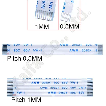 10ШТ 4P Duljine 6 cm 10 cm 15 CM 20 CM 25 CM 30 CM Plosnati Fleksibilni Kabel FFC FPC LCD kabel AWM 20624 80C 60 U VW-1 Korak 0,5 1,0 mm