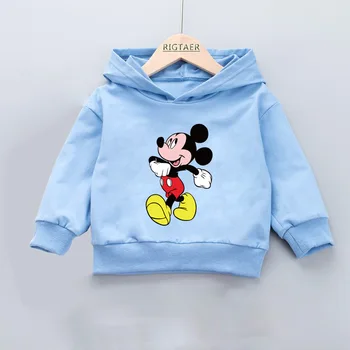Disney Mickey Predložak Slatka dječje veste s kapuljačom Proljeće i Jesen Svakodnevne majice, puloveri za dječake s dugim rukavima za djevojčice Hoodies