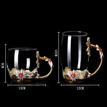 Luksuzni Kreativni Dizajner Posebne Prozirne Kristalne uzorcima s navojem Staklena Čaša Za vodu čaj Osnovna Posuđe svadbeni poklon