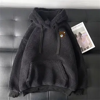 Хучжоу pulover Muška odjeća od samta bluza Zimsko vune kaput Korejski ulica odjeća Hip-hop Harajuku Debele veste s kapuljačom Par