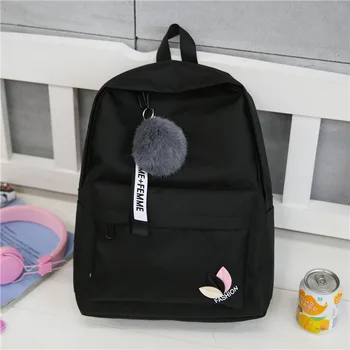 Korejski najlon Casual ženski ruksak Холщовые torbe za knjige u опрятном stilu Školske torbe za djevojaka, Krzno torba za igračke