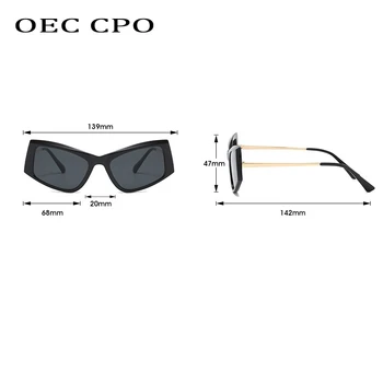 OEC CPO Modni Trg Sunčane naočale Za žene Nove nijanse crne Jedinstvene ženske Sunčane naočale za muškarce Brand-dizajner UV400 Oculos De Sol