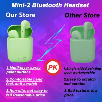 Bežične slušalice 2021 novi Originalni Mini 2 3D bas stereo Vodootporan Sportski Slušalice Za sve telefonske Slušalice Bluetooth Slušalice