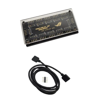 Hub RGB se koristi za priključak napajanja SATA Kabel ASUS AURA SYNC Sučelje ventilatora matične ploče 12 4 PIN 5 NA 3-pinski Fan-HUB