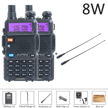 Baofeng UV-5R Radio prijenosni radio Dvosmjerna radio stanice VHF prijenosni radio Moćan prijenosni radio 5/8 W VHF/UHF za lov 10 km