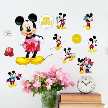 3D animirani film Mickey Minnie Mouse Dječji Kućni Naljepnice Naljepnice Za Zid Za Dječju Sobu Naljepnica PVC DIY Računalni Šalica Plakati Knjige Kreativne