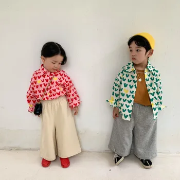 MILANCEL 2022 Proljeće Nova Dječja odjeća s uzorkom ljubavi Bluza za djevojčice Korejski svakodnevne majica za dječake Modni dječje majice