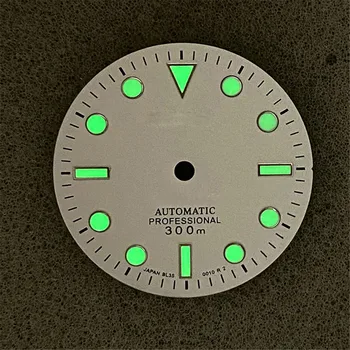 Pijesak Bijeli 29 mm Brojčanik sata za mehanizam NH35A/NH36 Zelena Osvijetljeni Brojčanik Pomoćni Dio (logo)