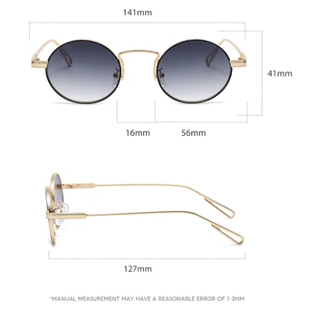Peekaboo metalna okvira zlatni ovalni sunčane naočale za muškarce sivo-smeđe ženske retro sunčane naočale za žene uv400 kvalitetne muške 2022