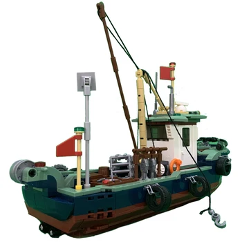 619 Kom. Model Building blocks 3 Figurice Jedro Za ulov ribe Veliki Ribarski brod Setovi Cigle Skup Edukacijskih igračaka za djecu