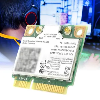 Dvofrekvencijska Wireless karticu za Intel 7260 7260HMW ac Mini PCI-E 2.4 G/5 Ghz Wlan Wifi, Bluetooth 4.0 802.11 ac/a/b/g/n Дропшиппинг