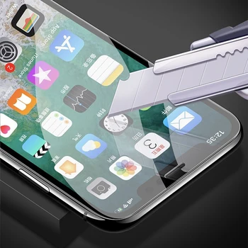 Kaljeno Staklo Za iPhone X XS Max iPhone XR Zaslon Zaštitnik za iPhoneX Ultra-Prozirnog Stakla Prednji Zaštitni Film Crni Rub