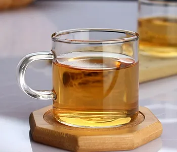 2 KOM./lot Otporna staklena čajna šalica kreativni čaj Kung-fu izravna šalica za tijelo bistra утолщенная staklena čajna šalica JQ 1077
