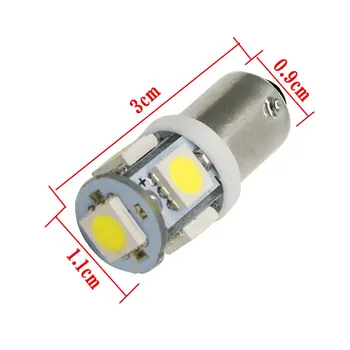 YCCPAUTO 10 kom./lot T11 T4W LED Žarulja BA9S 5050 5-SMD Bijela Žuta Plava Auto-izvor svjetlosti H6W 12 LED Automatski Lampa Visoke kvalitete