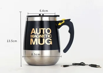 Automatsko Miješanje Kave s Mlijekom Šalica Od Nehrđajućeg Čelika Magnetska šalica Za Miješanje Mlijeka Šalice Električni Lijeni Pametan Shaker demitasse