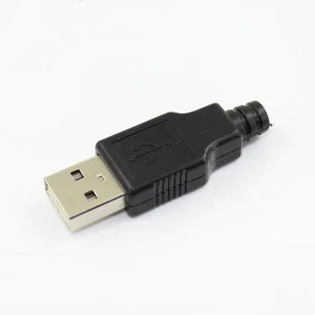 10шт USB 2.0 Tip Ženske i Muške 4-Pinski Konektor Za Utičnice S Crnim Plastičnim Poklopcem