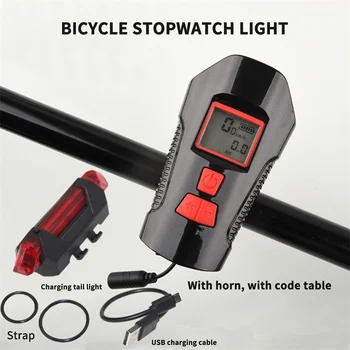 T6 LED Biciklistička Fenjer USB Punjiva dugo Svjetlo 800 Lumena Prednje svjetlo za bicikl S biciklom računalom Bicikl rog zatrubi Višefunkcijska oprema za bicikl