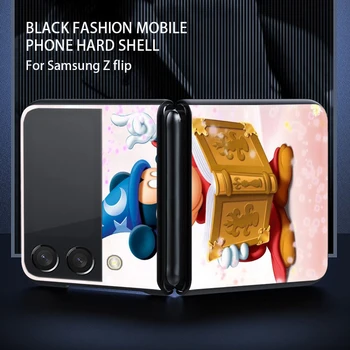 Šok-dokaz Sklopivi Mobilni Tvrdi Torbica Disney Fantasia 2000 za Samsung Galaxy Z Flip 3 5G Crna Torbica za telefon Fundas